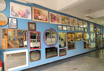 mostruario de espelhos e molduras